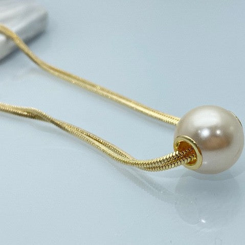 Light Luxury Pearl Pendant Necklace for Women 2025 New Double Layer French Niche Design Collarbone Chain High-end Neck Chain