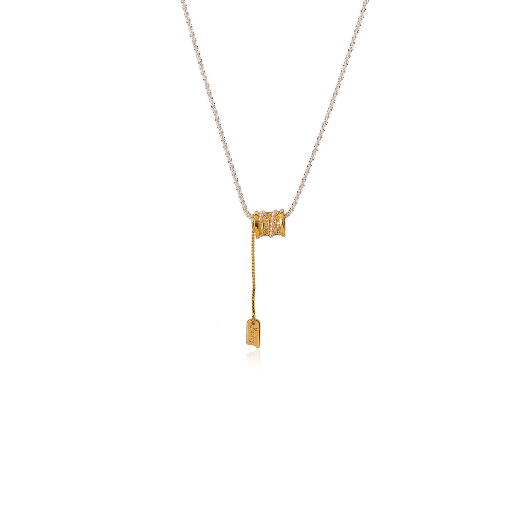 Versatile Fashion Fashion Mesh Necklace Zircon Small Waist Necklace Niche Design Sense Internet Celebrity Collarbone Chain