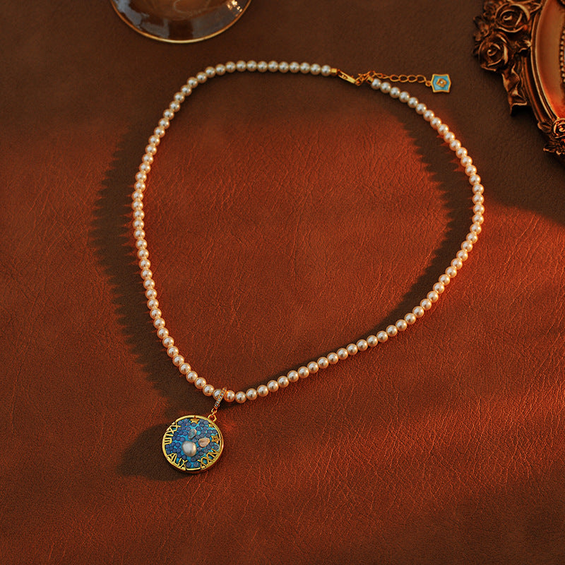 24 Years Natural Baroque Necklace Micro Inlay High-end Cancer Zodiac Temperament Versatile Pearl Necklace