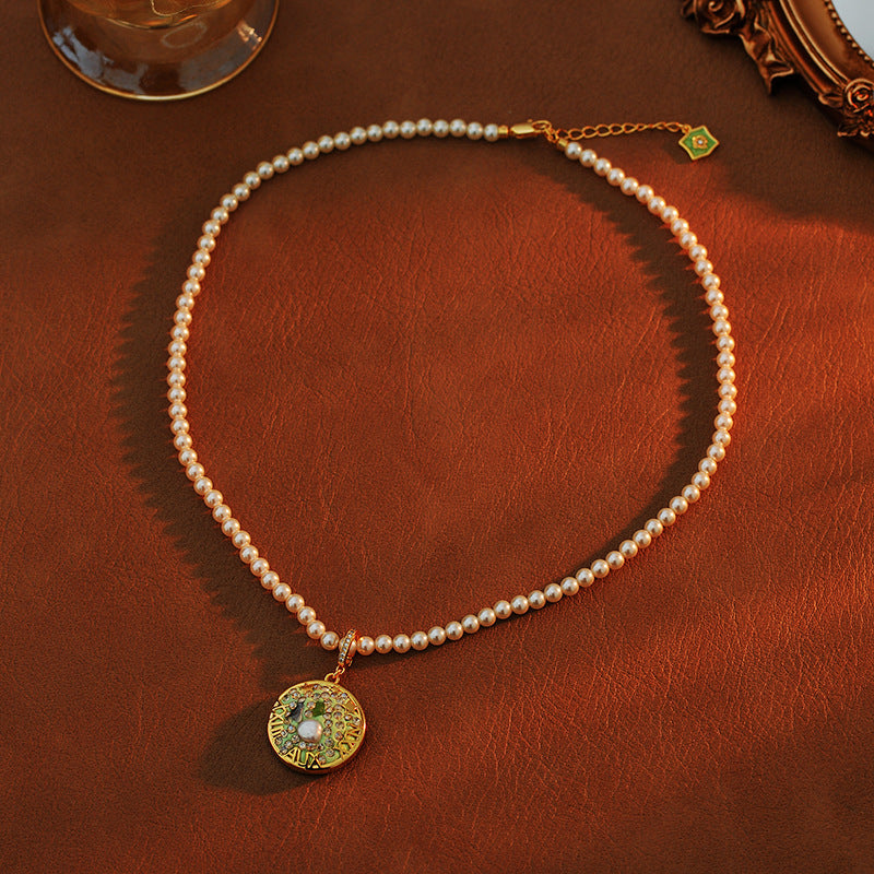 24-Year-Old Vintage Natural Baroque Necklace Micro-Inlaid High-End Virgo Versatile Pearl Necklace