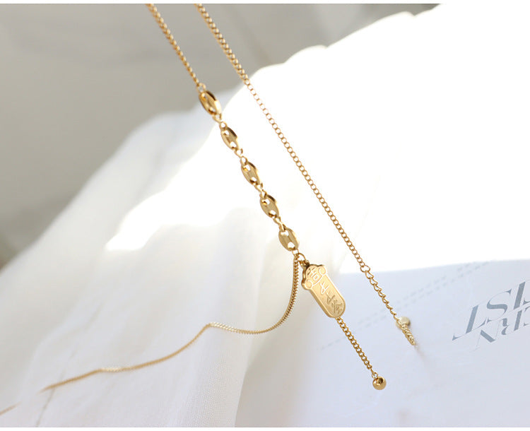 Light Luxury Niche Blind Box Lucky Sign Necklace 2025 New Women's Fortune Brand Collarbone Chain Birthday Gift