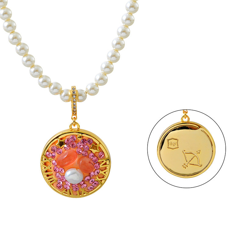 24-Year-Old Vintage Natural Micro-Inlaid High-End Sagittarius Temperament Versatile Baroque Pearl Necklace