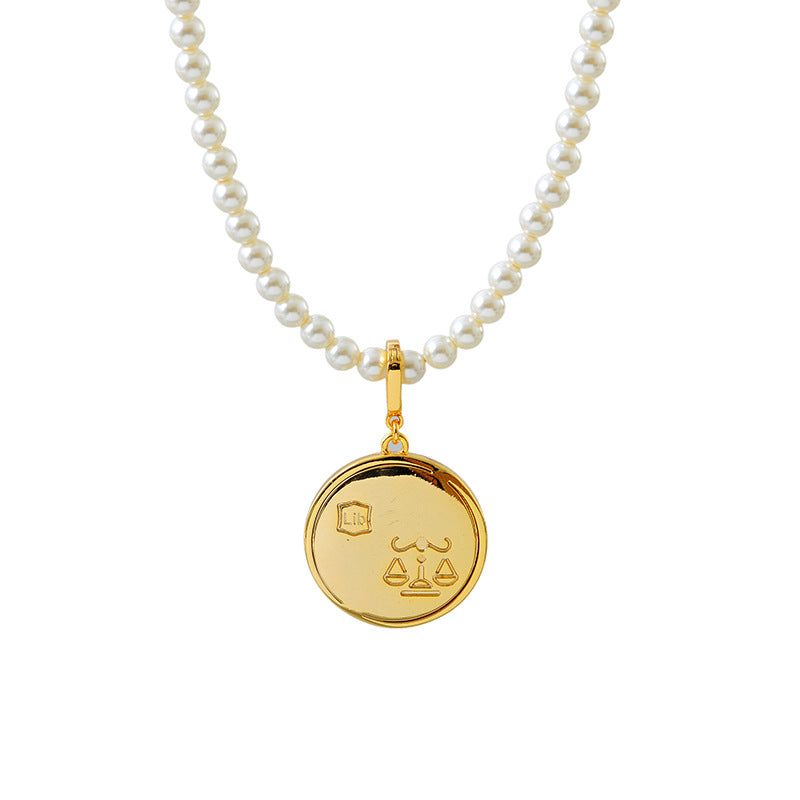 24 Years Natural Baroque Necklace Micro Inlay High-end Sense Libra Temperament Versatile Pearl Necklace