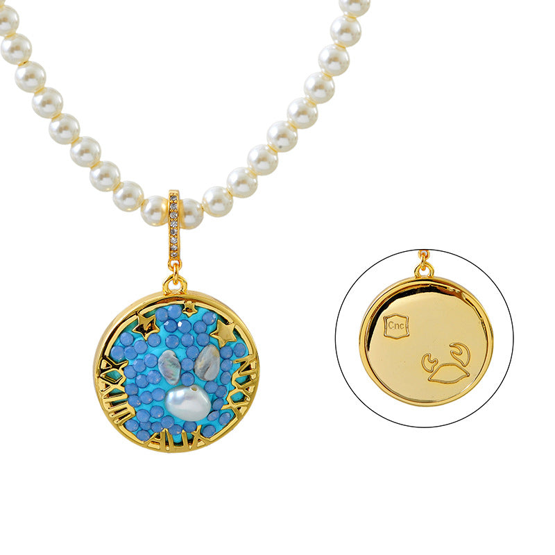 24 Years Natural Baroque Necklace Micro Inlay High-end Cancer Zodiac Temperament Versatile Pearl Necklace