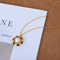 Cross-Border Hot-Selling Micro-Inlaid Zircon Palace Retro Pearl Elegant Fashion High-End Necklace