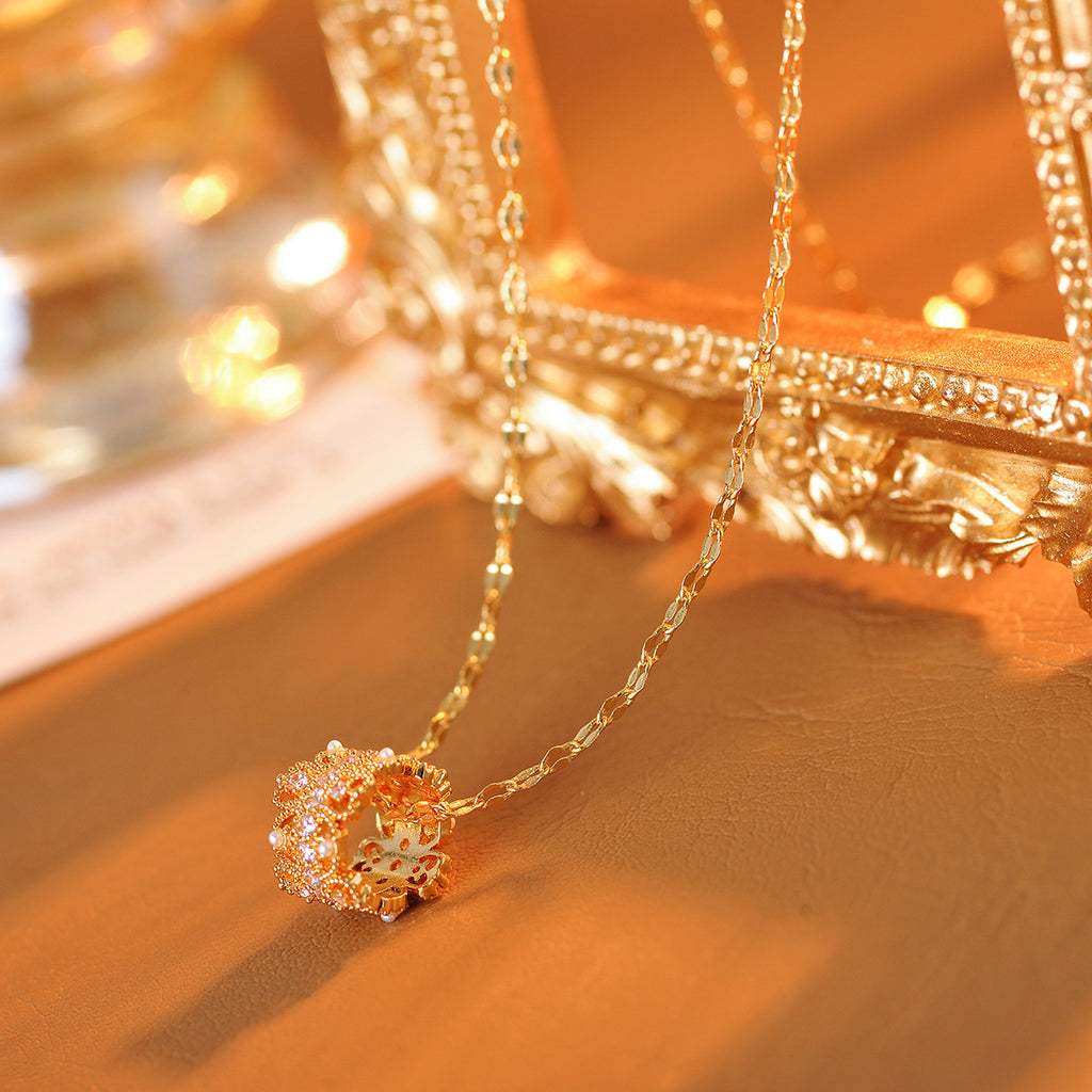 Small Waist Necklace French Elegant Hot-Selling Rice Pearl Necklace Exquisite High-End Clavicle Chain for Women