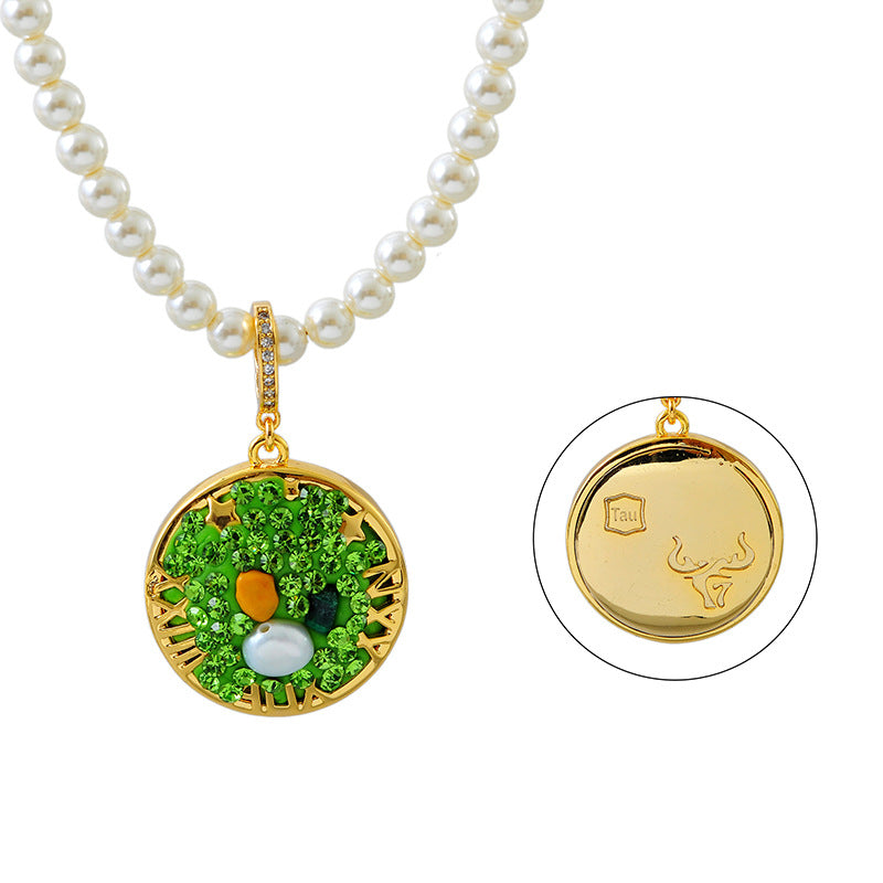 24 Years Natural Baroque Necklace Micro Inlay High-end Taurus Temperament Versatile Pearl Necklace