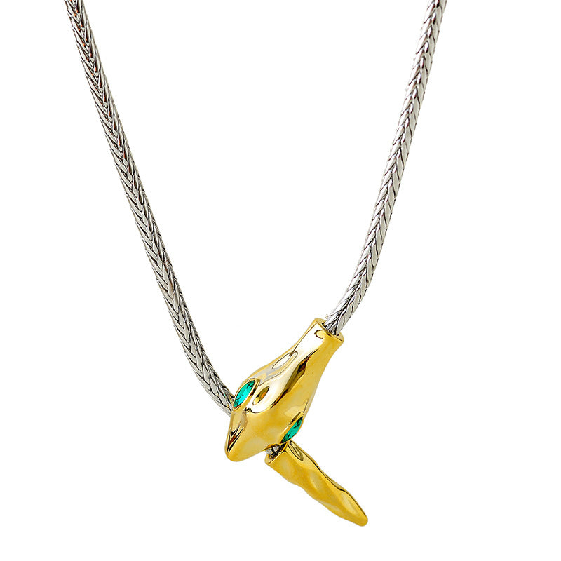 Pull-out Snake Necklace for Women, Niche Design, High-end Clavicle Chain, Unique and Versatile Necklace