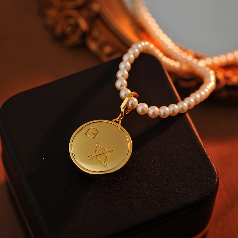 24-Year-Old Vintage Natural Micro-Inlaid High-End Sagittarius Temperament Versatile Baroque Pearl Necklace