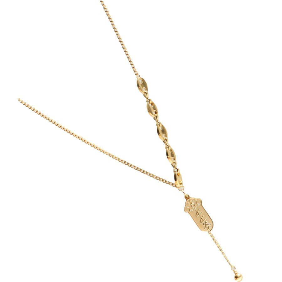 Light Luxury Niche Blind Box Lucky Sign Necklace 2025 New Women's Fortune Brand Collarbone Chain Birthday Gift