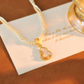 Natural Shell Gourd Pendant Pearl Necklace 2025 New Style Small Rice Bead Choker Light Luxury High-end Feel