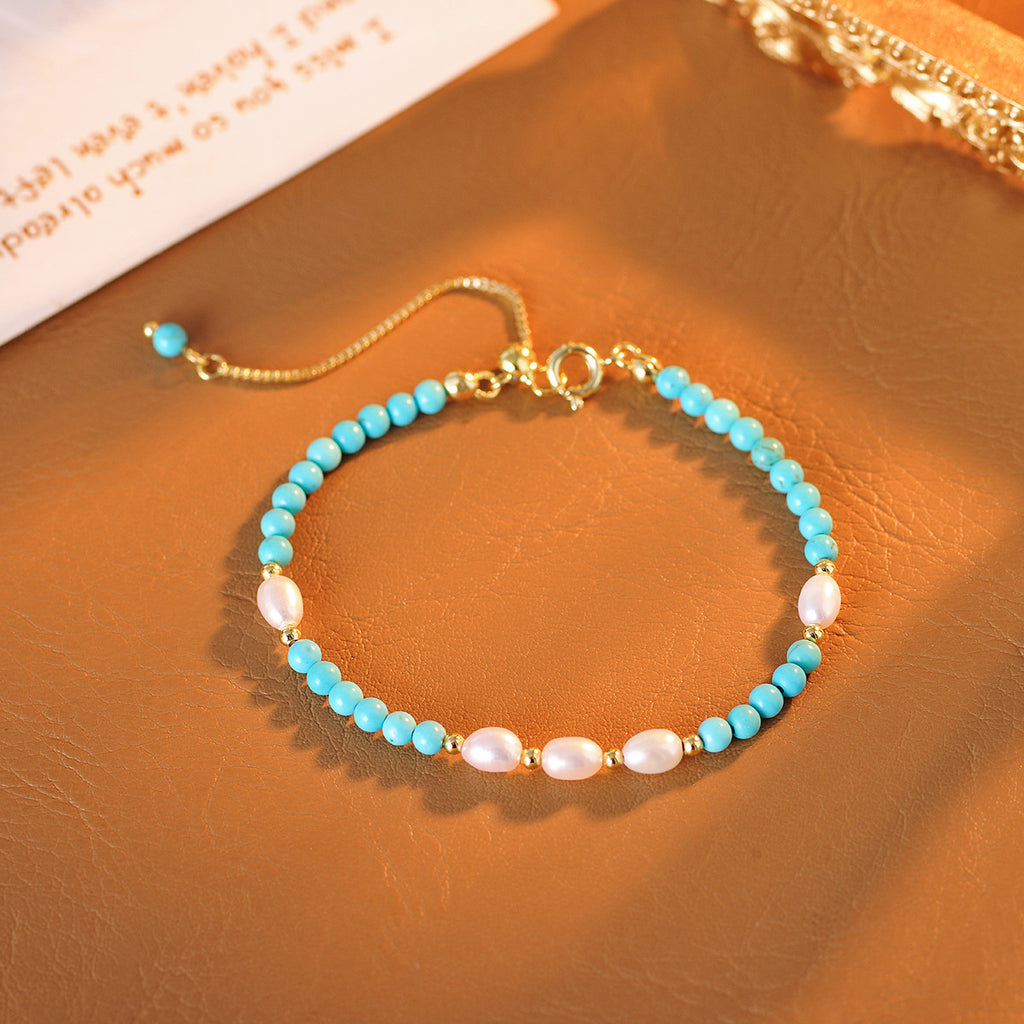 Vintage Green Beaded Freshwater Pearl Necklace New Hot-Selling Collarbone Chain Light Luxury Niche Design Choker