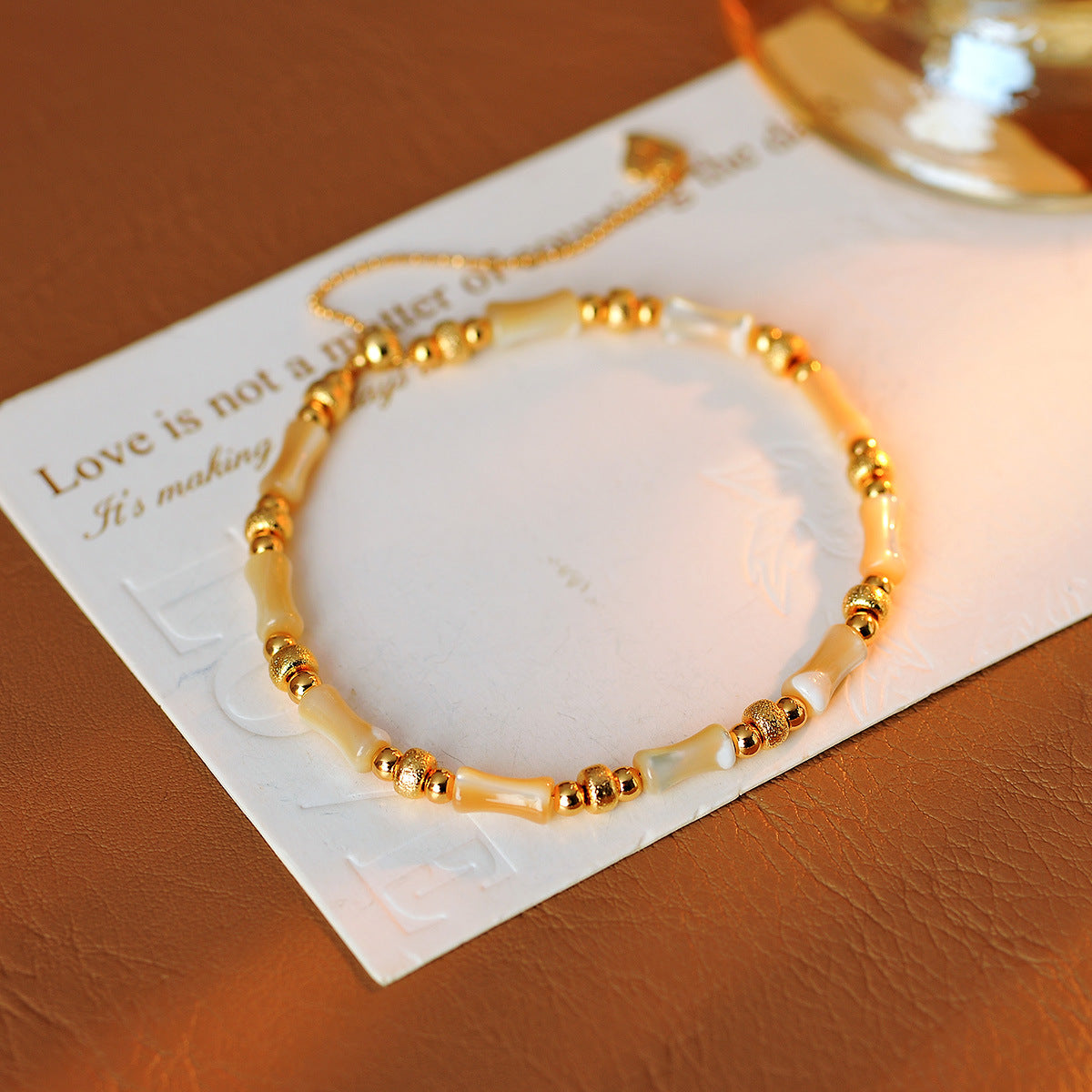 New Trendy Ancient Style One Beizi Bamboo Knot Necklace Bracelet Ear Thread Niche Design New Chinese Style Shell Jewelry