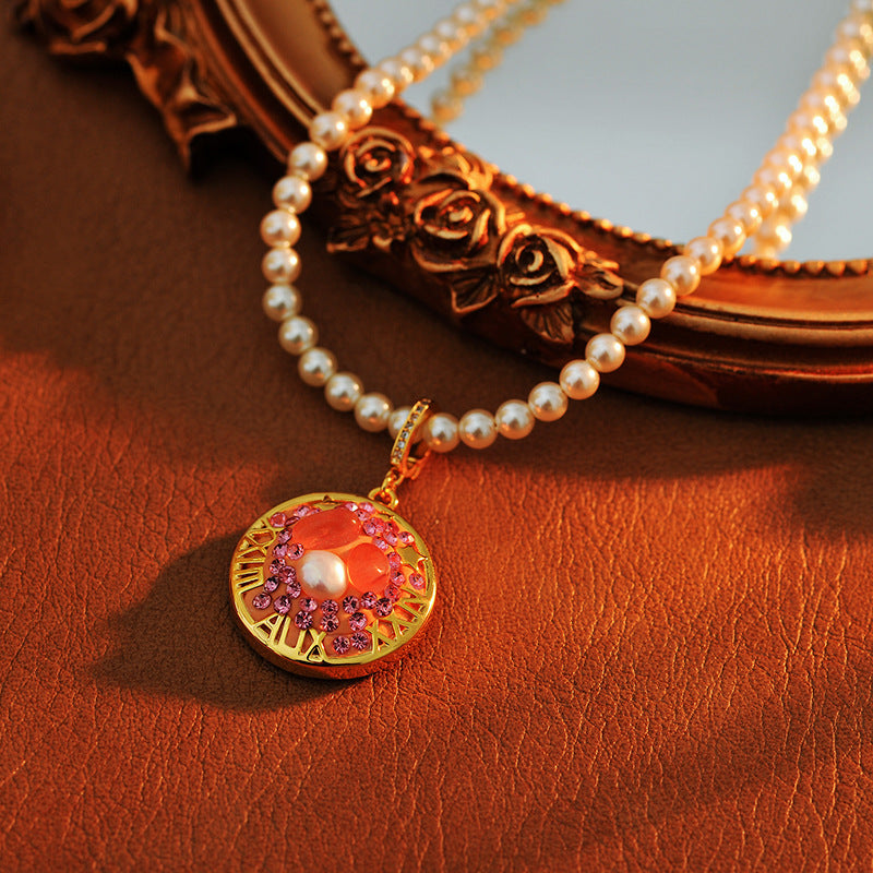 24-Year-Old Vintage Natural Micro-Inlaid High-End Sagittarius Temperament Versatile Baroque Pearl Necklace