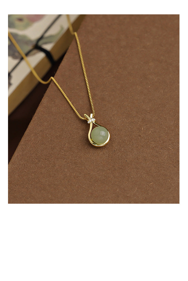 Original Design 18K Gold Plated Lucky Bag Titanium Steel Non-Fading Necklace Light Luxury Pendant Women's Collarbone Chain Valentine's Day Gift