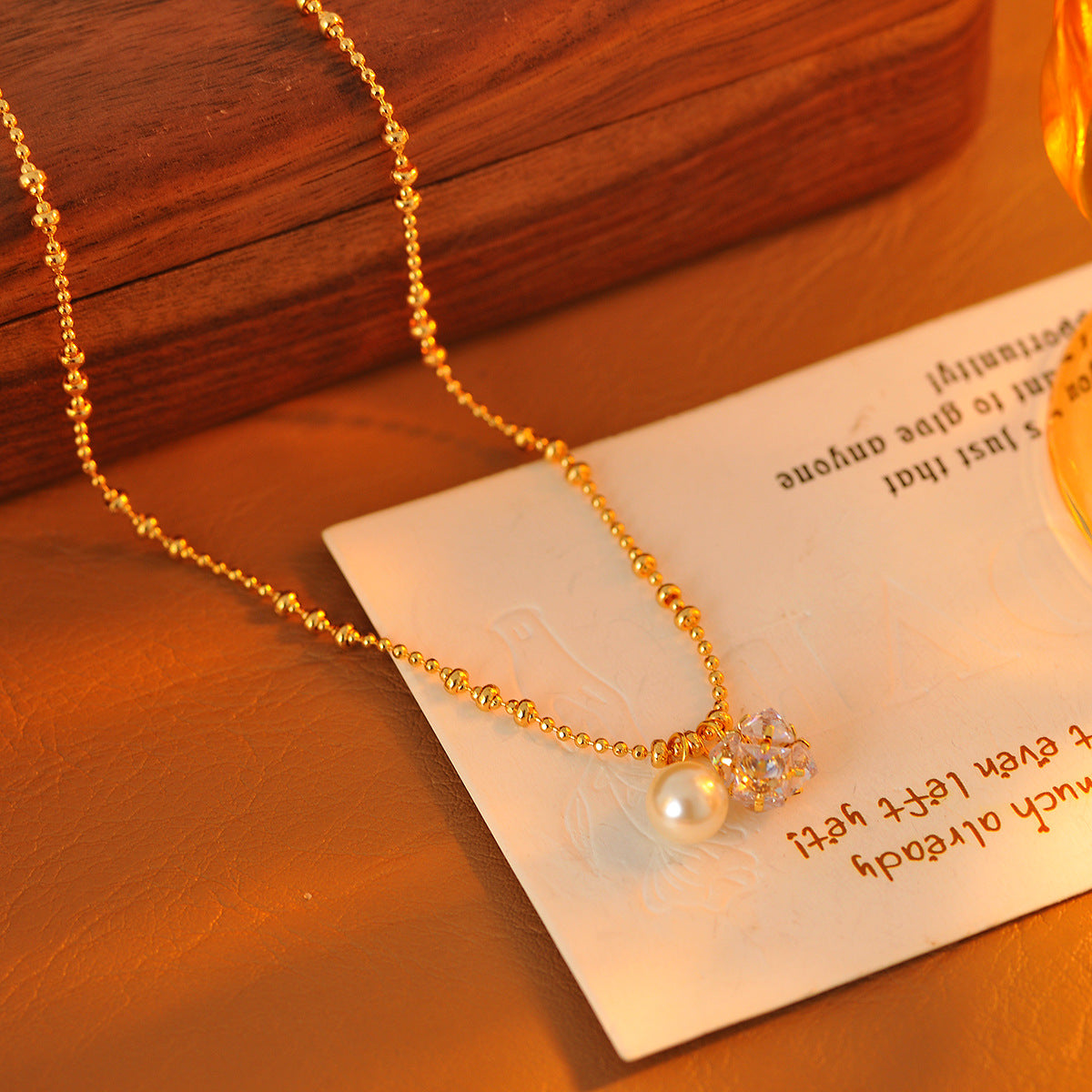 Fashion Ultra Shiny Diamond Pearl Pendant Necklace Light Luxury Niche Design Choker High-end Versatile Trendy