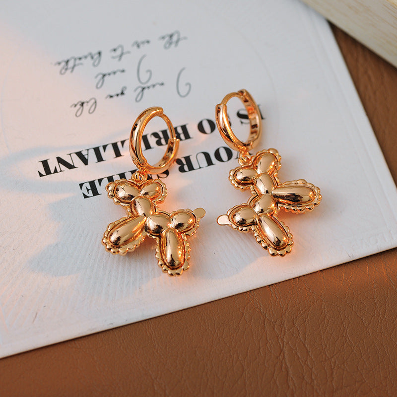 Girlish Cute Balloon Dog Necklace Niche Design High-end Simple Fashion Collarbone Chain Sweet Temperament Style