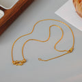 French Horseshoe Necklace for Women, Gold Color, Niche Horseshoe Clasp, U-Shaped Collarbone Chain, Braided Chain, Simple and Elegant