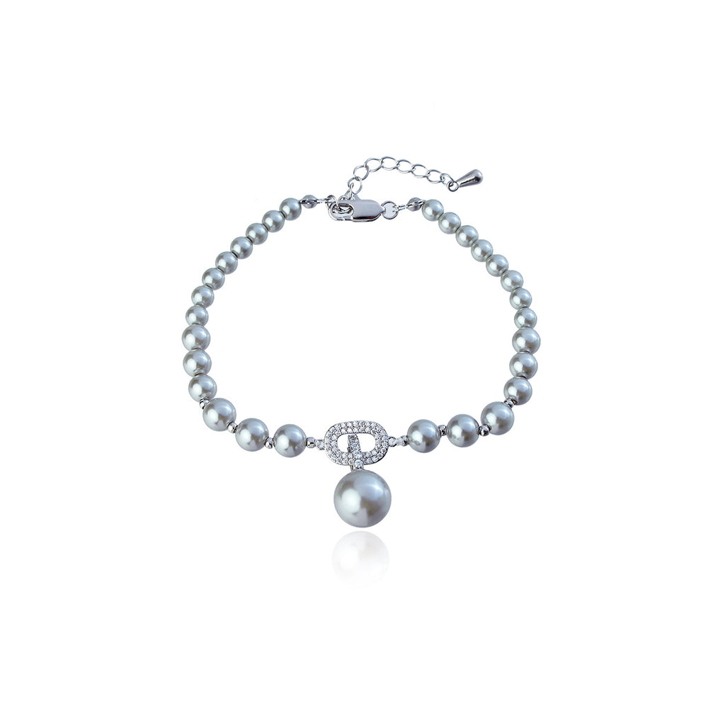 Bracelet Necklace Strong Light Pearl Gradient Necklace Exquisite Earrings High-end Clavicle Chain Bracelet