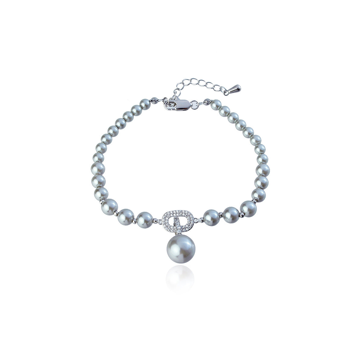 Bracelet Necklace Strong Light Pearl Gradient Necklace Exquisite Earrings High-end Clavicle Chain Bracelet