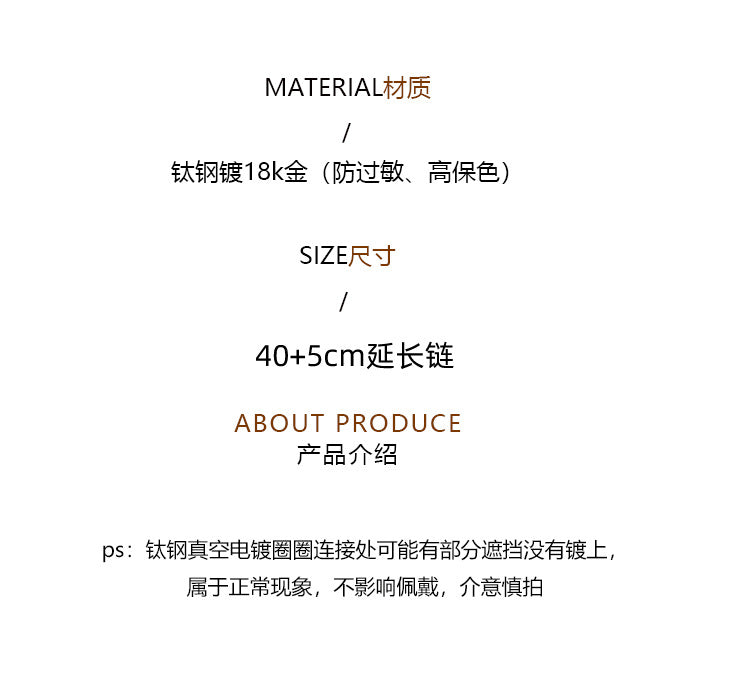 Instant Wealth Titanium Steel Non-Fading Necklace Design Sense Gold 2025 Wealth Attraction Pendant Ins Niche Collarbone Chain