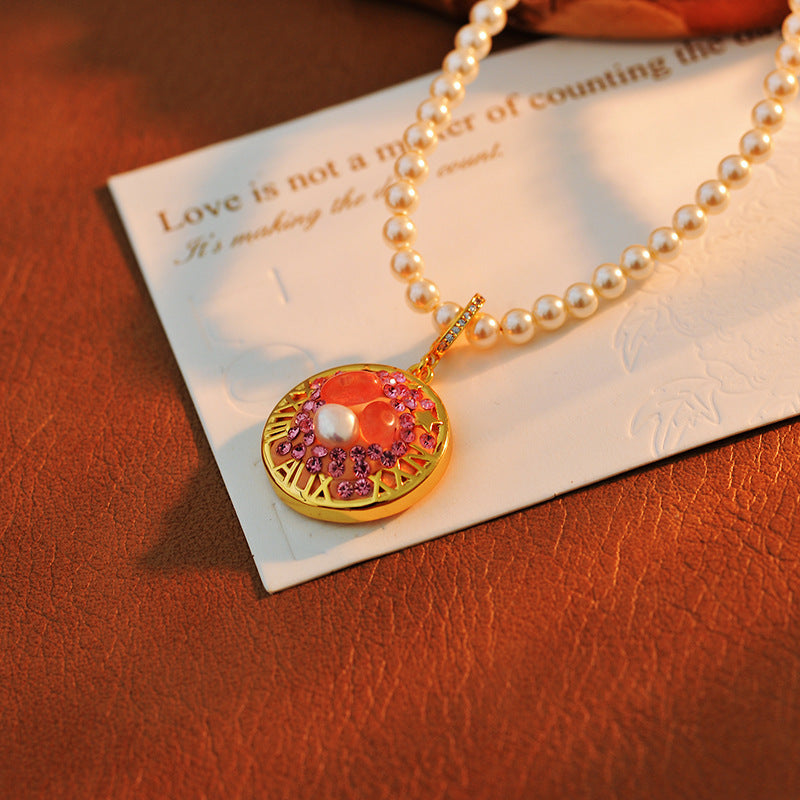 24-Year-Old Vintage Natural Micro-Inlaid High-End Sagittarius Temperament Versatile Baroque Pearl Necklace