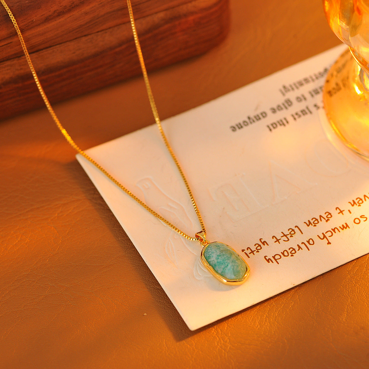 TikTok Viral Hot Item <Mint Ocean> Necklace Vintage Style Fashion High-End Accessories Versatile Light Luxury Necklace