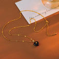 New Vintage Exquisite Enamel Heart Pendant Necklace for Women High-end Fashion Versatile Collarbone Chain