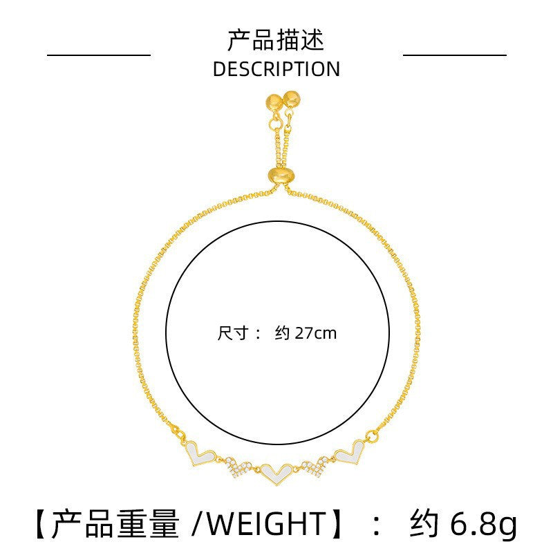 European and American Fashion Green Gemstone Double Layer Bracelet for Women, High-End Summer Niche Personality Versatile Bracelet