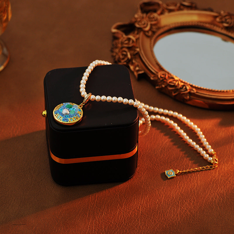 24 Years Natural Baroque Necklace Micro Inlay High-end Scorpio Temperament Versatile Pearl Necklace