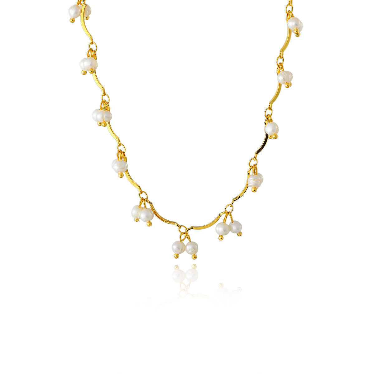 Freshwater Pearl Necklace Elegant Beaded Exquisite Niche Design Sense Choker New Clavicle Chain