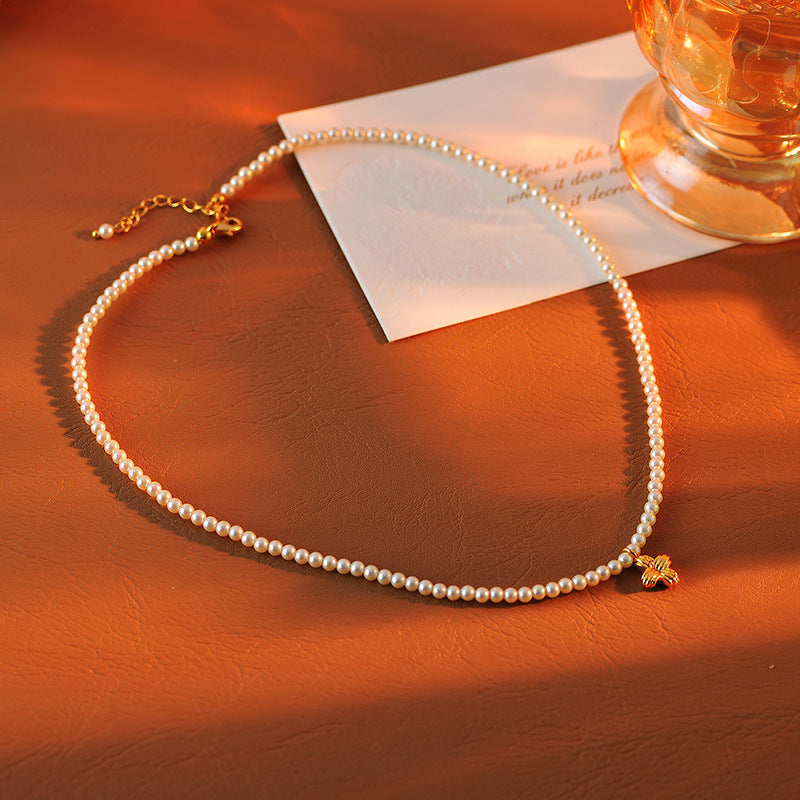 New Year Xiaomi Bead Necklace Elegant Simple Versatile Collarbone Chain Niche High-end Necklace