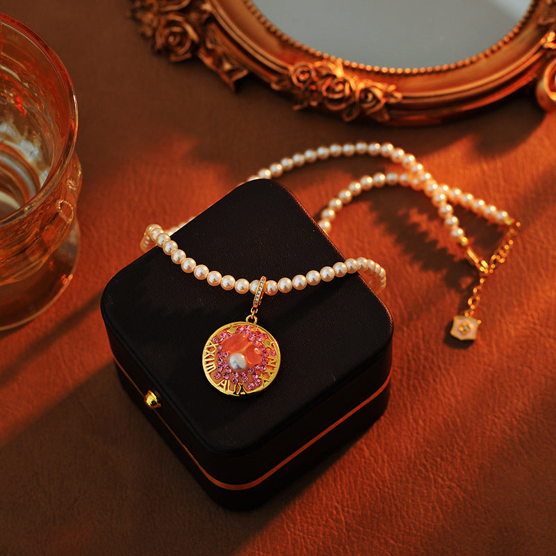 24-Year-Old Vintage Natural Micro-Inlaid High-End Sagittarius Temperament Versatile Baroque Pearl Necklace