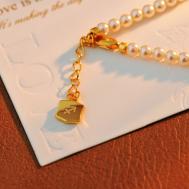 24-Year-Old Vintage Natural Micro-Inlaid High-End Sagittarius Temperament Versatile Baroque Pearl Necklace