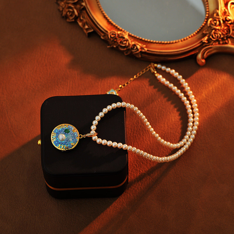 24 Years Natural Baroque Necklace Micro Inlay High-end Feel Pisces Temperament Versatile Pearl Necklace