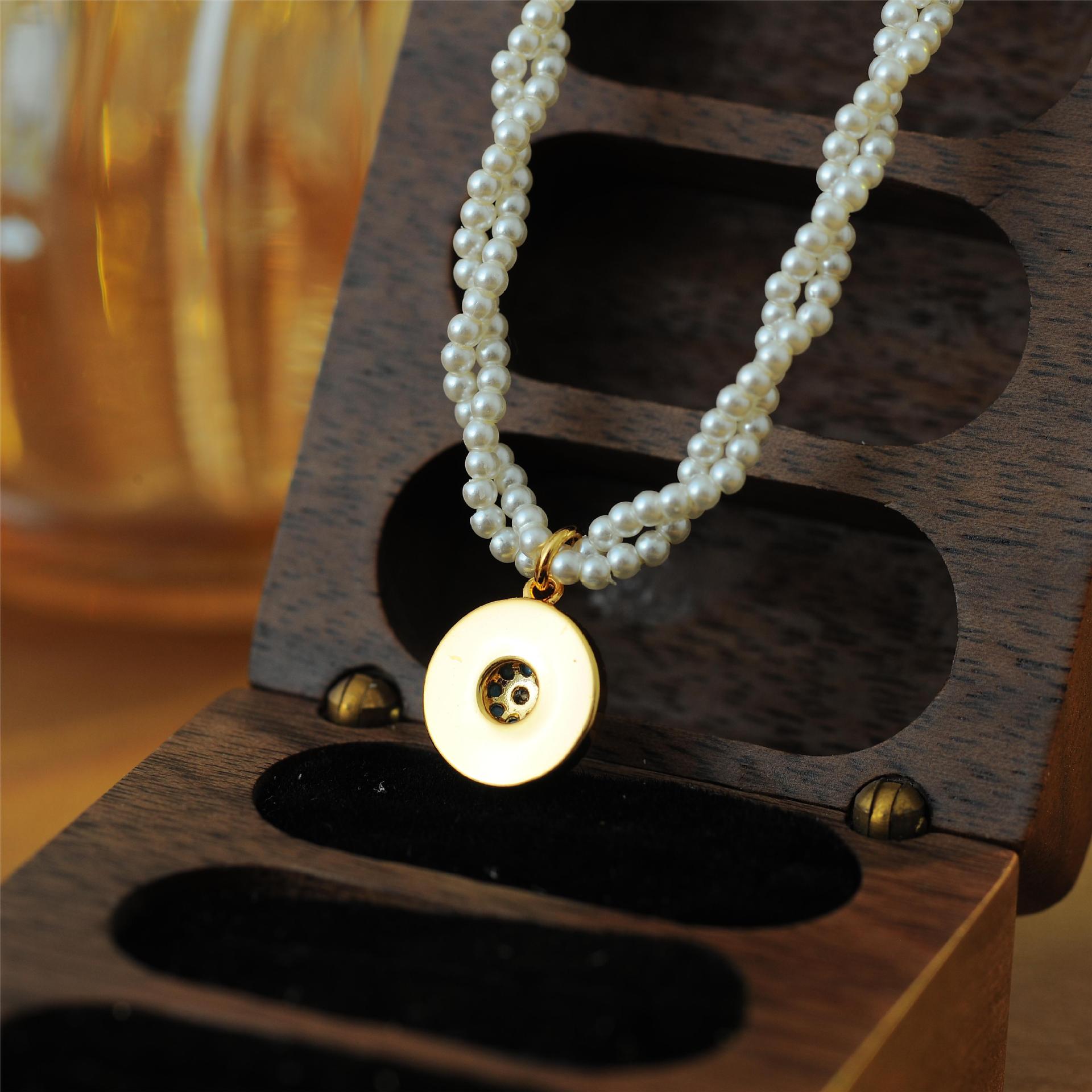 Stackable Pearl Necklace Non-Fading Women Versatile High-End Feel Accessories Beaded New Chinese Style Collarbone Choker