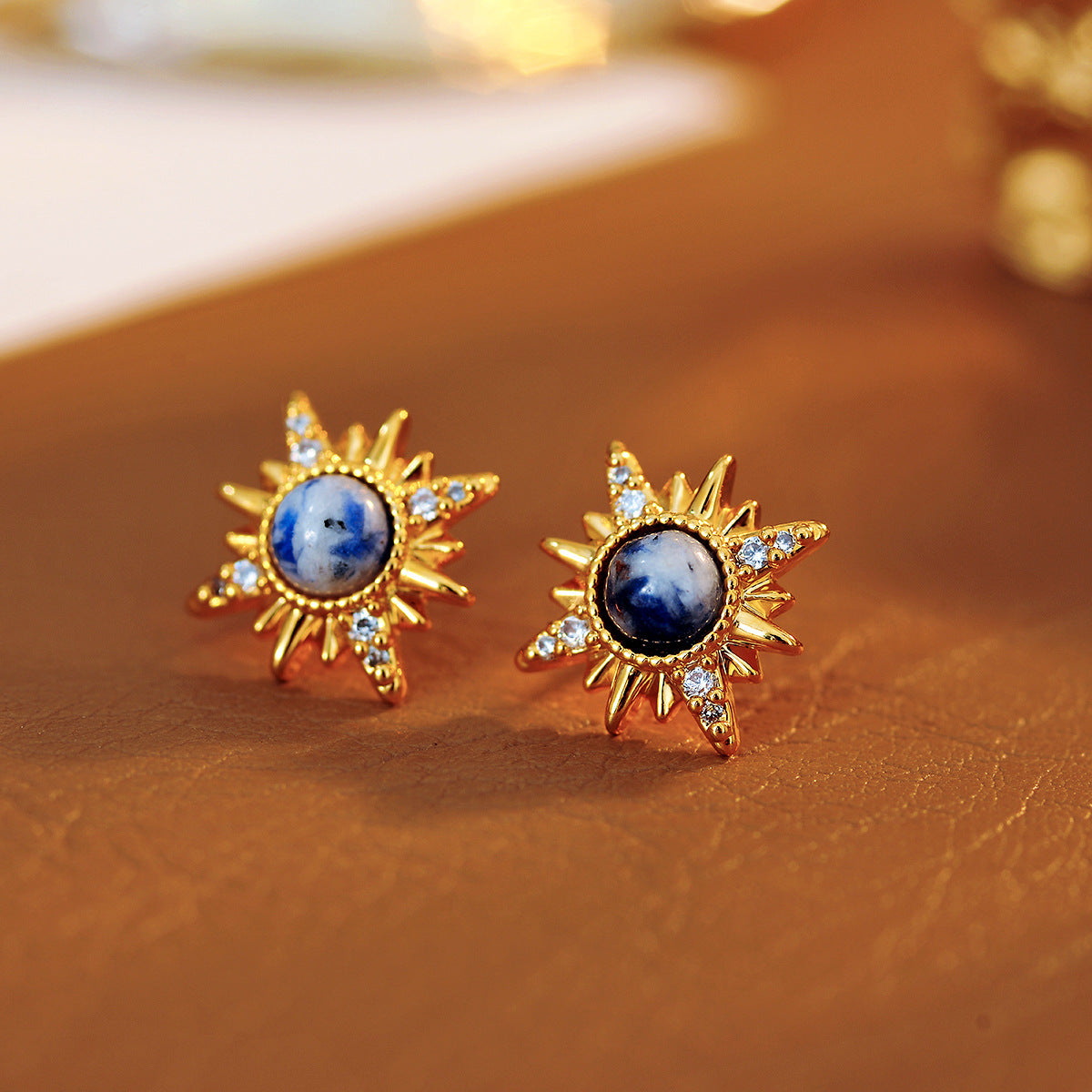 Classic Double Layer Stacked Blue Galaxy Collarbone Chain High-end Eight-pointed Star Exquisite Niche Women's Necklace Braided Chain