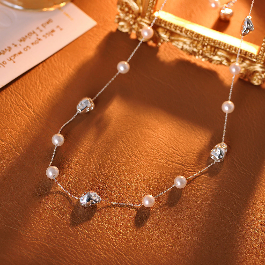 Pearl Necklace Irregular Pearl Necklace High-end Sense of Luxury Niche Elegant Atmosphere High-grade