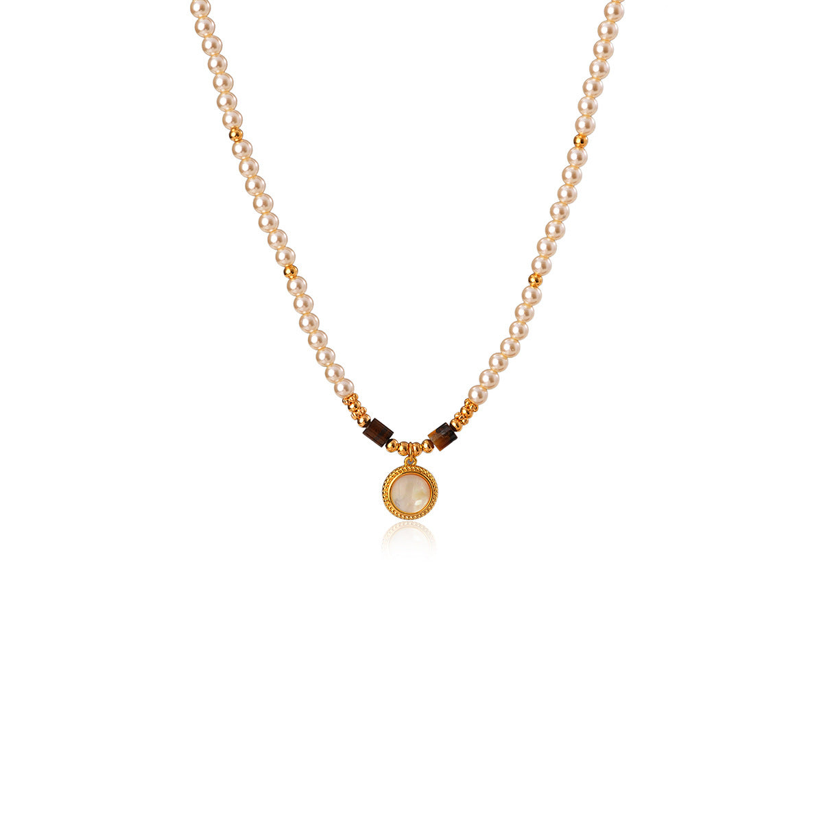 Pearl Necklace Natural Freshwater Pearl Elegant Style Light Luxury Accessories Beaded Collarbone Chain Jewelry Necklace