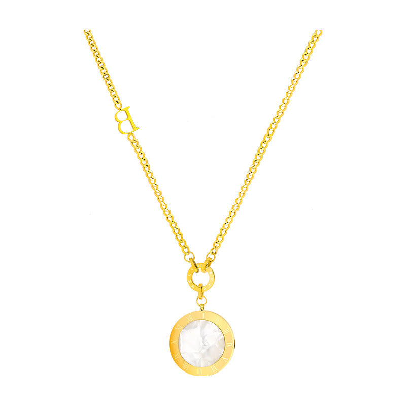 Vintage B Letter High-End Sweater Chain 2025 New Trend Long Round Pendant Autumn Winter Hip-Hop Accessories