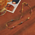 Japanese Retro Sweet Colorful Natural Stone Delicate Versatile Elegant Short Necklace Collarbone Chain A10190