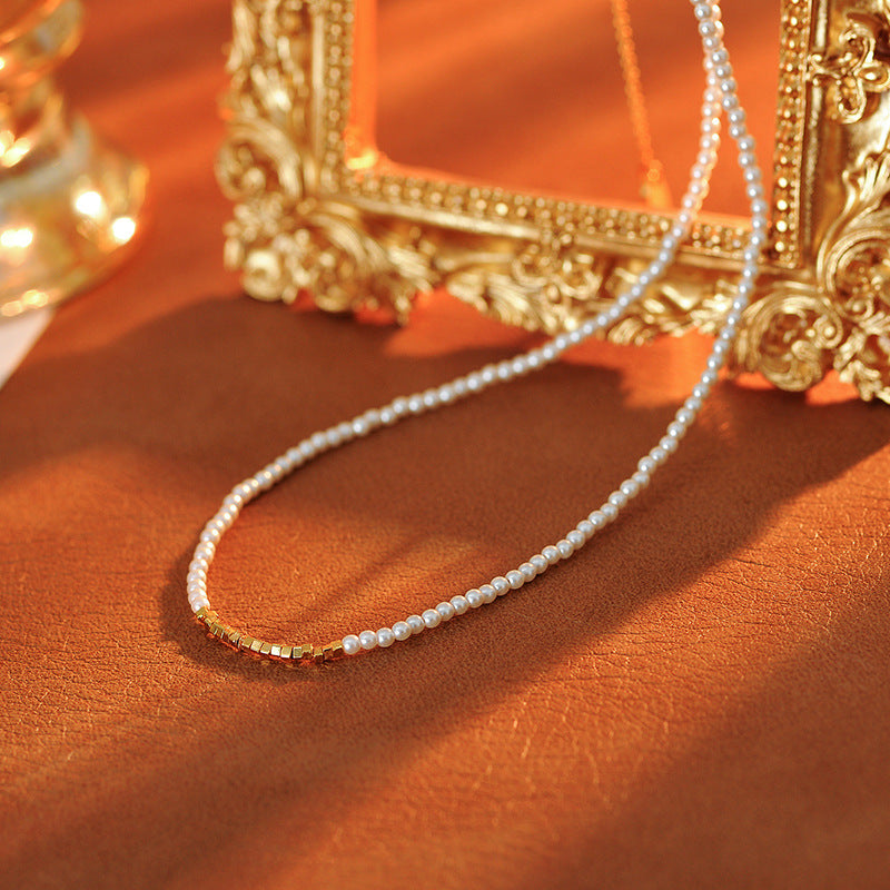 Pearl Chain Xiaomi Bead Necklace Bracelet Set Fashion Simple Elegant Versatile Internet Celebrity Collarbone Chain