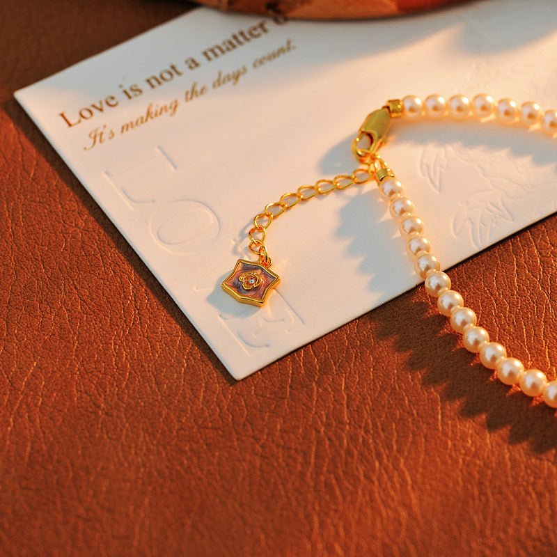 24 Years Natural Baroque Necklace Micro Inlay High-end Sense Libra Temperament Versatile Pearl Necklace