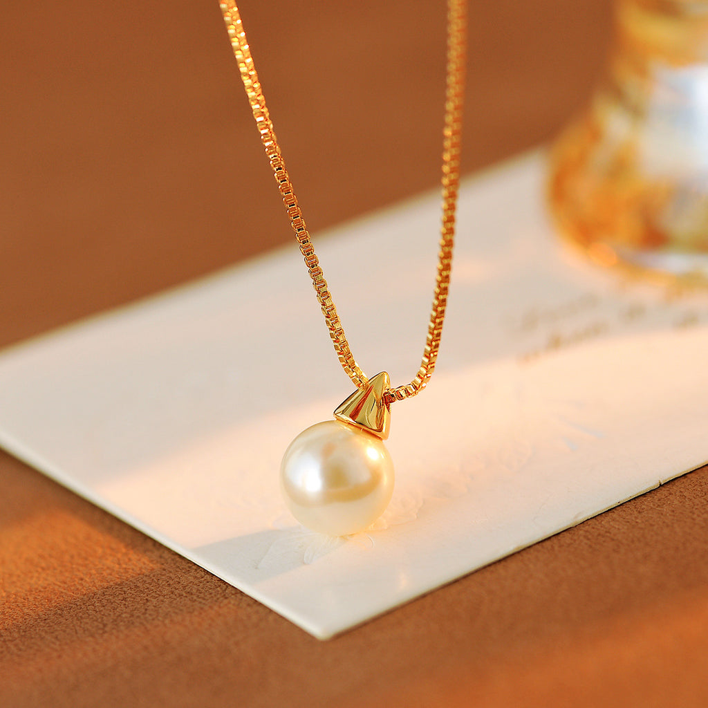Pearl Necklace Xiaohongshu Same Style Pearl Pendant Collarbone Chain New Design High-end Accessories Jewelry