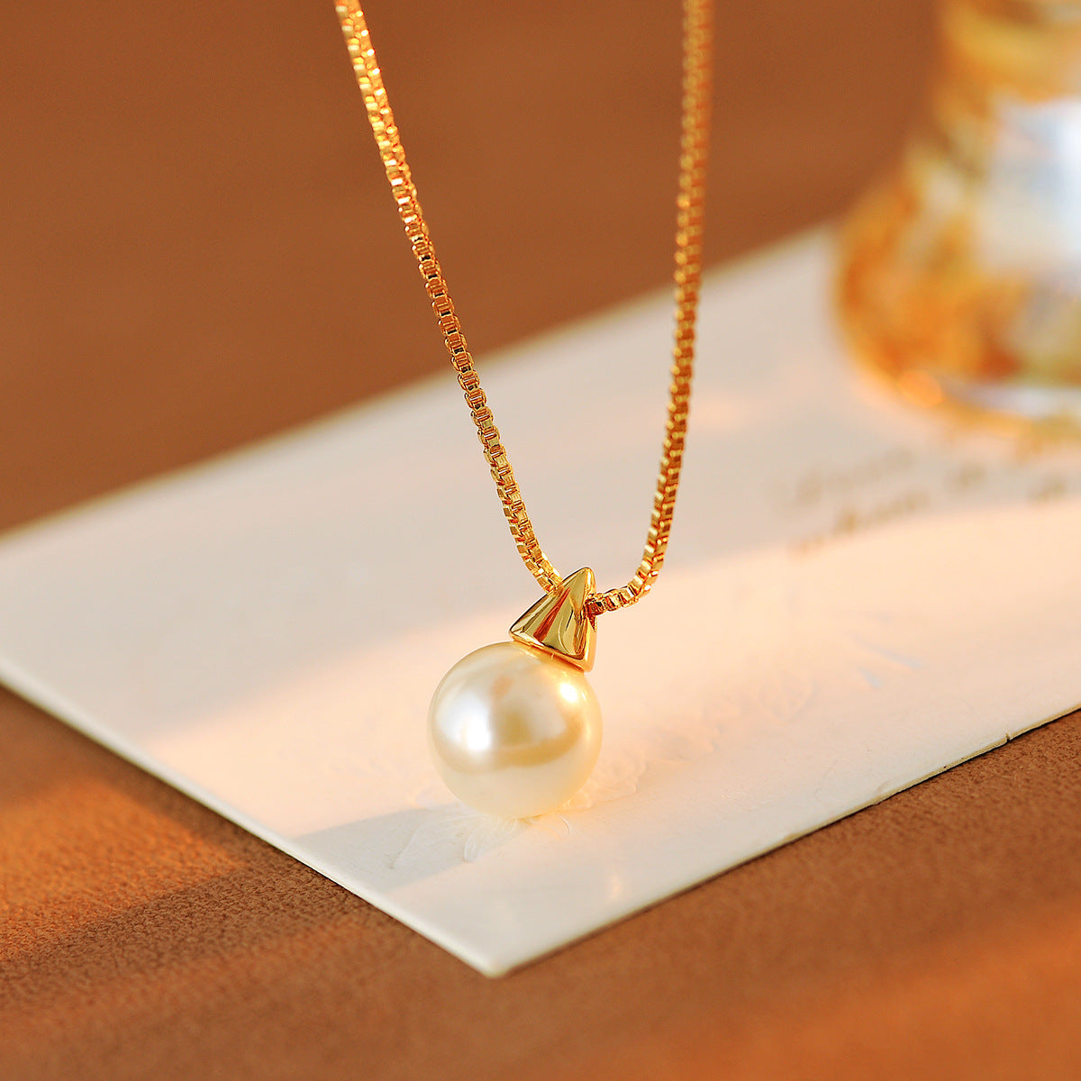 Pearl Necklace Xiaohongshu Same Style Pearl Pendant Collarbone Chain New Design High-end Accessories Jewelry
