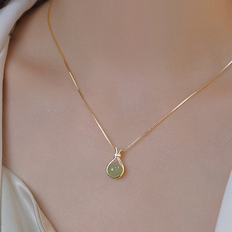 Original Design 18K Gold Plated Lucky Bag Titanium Steel Non-Fading Necklace Light Luxury Pendant Women's Collarbone Chain Valentine's Day Gift