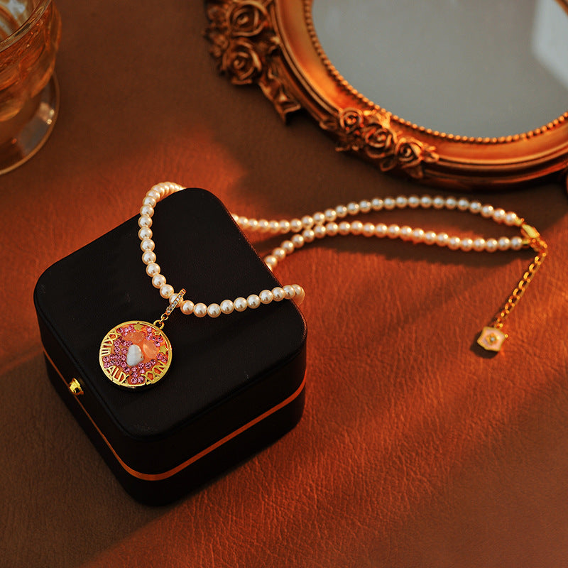 24 Years Natural Baroque Necklace Micro Inlay High-end Leo Temperament Versatile Pearl Necklace