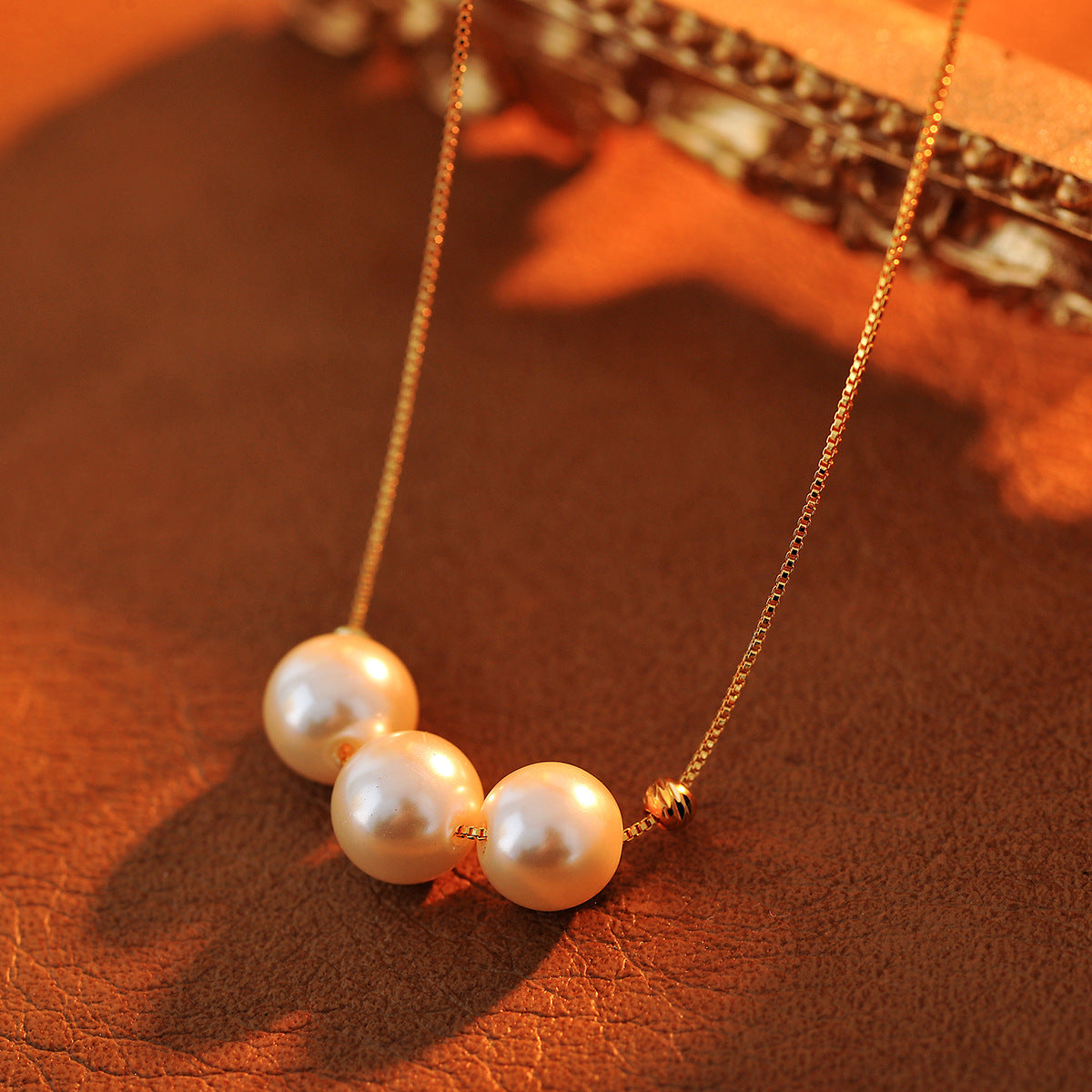 Pearl Pendant Necklace Ins Niche Design High-end Sense Minimalist Versatile Collarbone Chain for Women