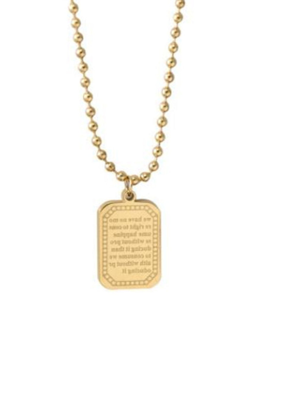 Black Geometric Letter Square Pendant Spring Summer Collarbone Necklace French High-end Internet Celebrity Same Style Sweater Chain Non-fading