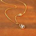 New High-End Design Lucky Gourd Necklace Elegant New Chinese Style National Style Collarbone Chain for Women